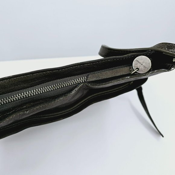 Lucky Brand Moxa Crossbody Bag Dark Moss Green Leather Zip Snap Inside Pockets - Picture 5 of 14